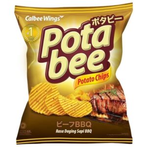 potabee potato chips beeef bbq - 68gr